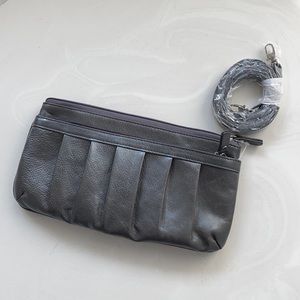 Danier Leather charcoal clutch